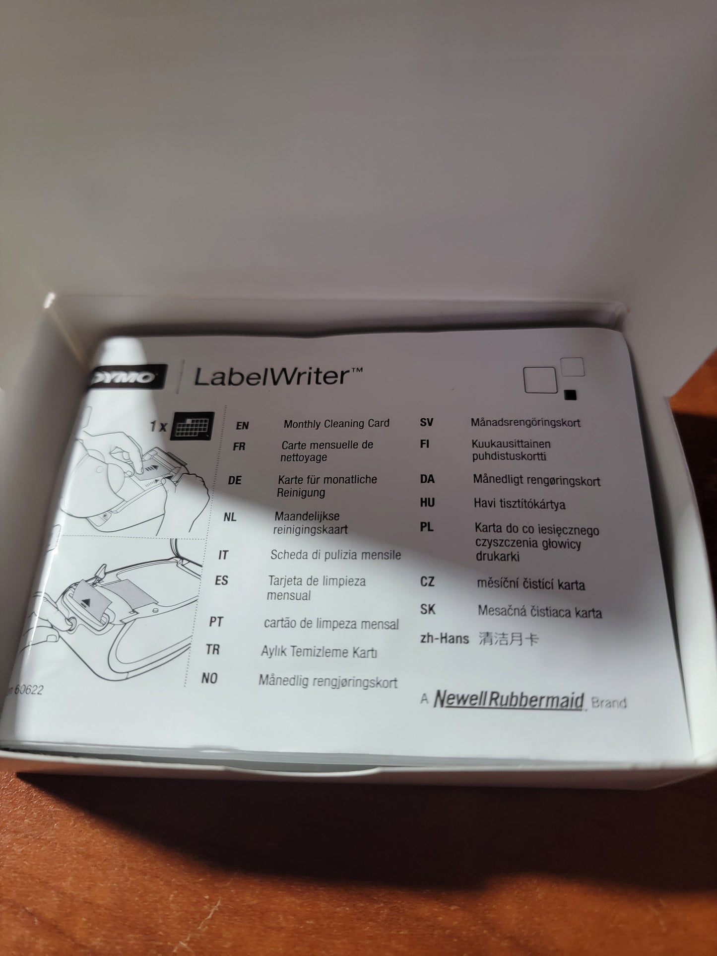 DYMO LabelWriter Cleaning Cards 10/Box 60622