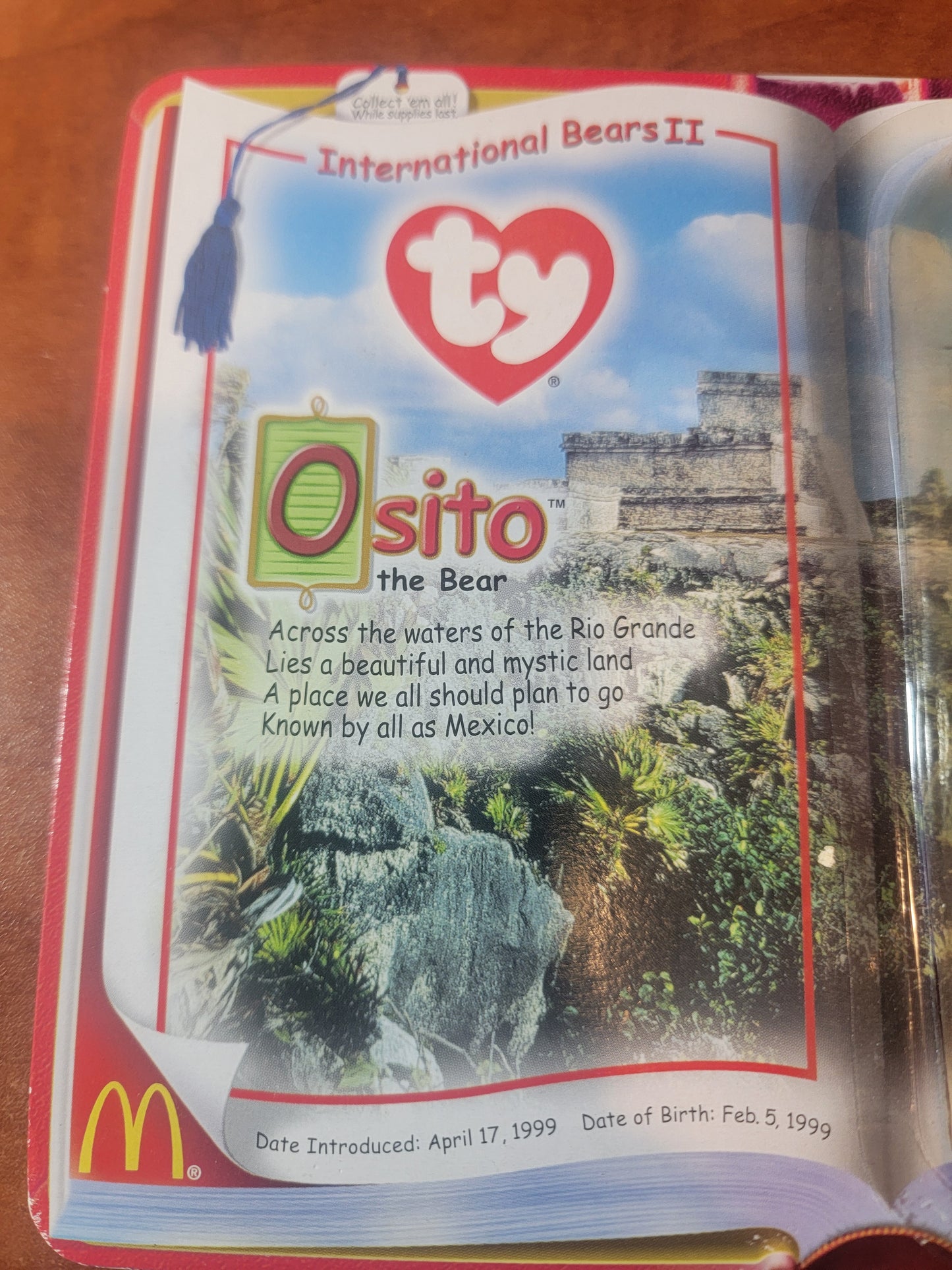 Vintage TY Beanie Baby Osito the Bear