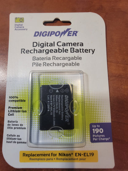 DIGIPOWER Digital Camera Rechargable Battery EN-EL19