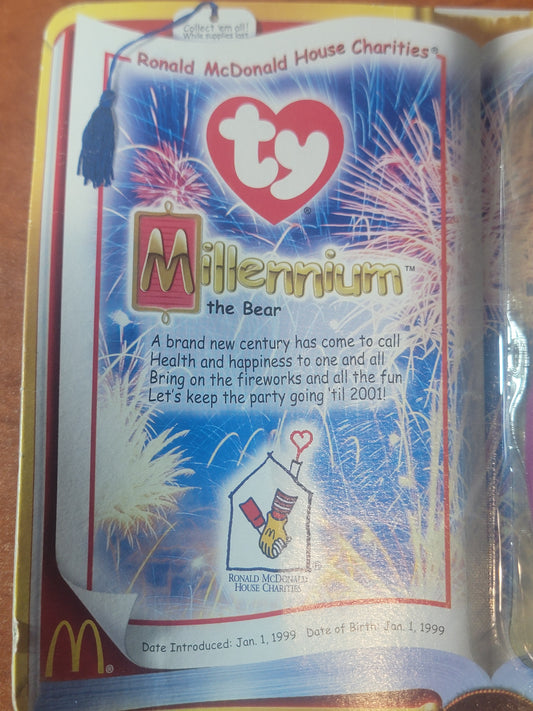 Vintage Millennium The Bear Teenie Beanie Baby SEALED in Original Package