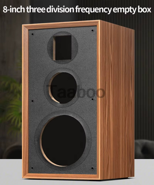 8 Inch Three-Way Labyrinth Speaker Empty Box Bookshelf Speaker Home Speaker DIY Hifi Audio Wooden Handmade Box Passive Speaker